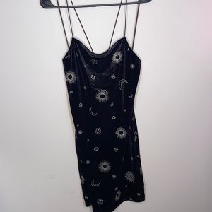 Sun and moon mini dress